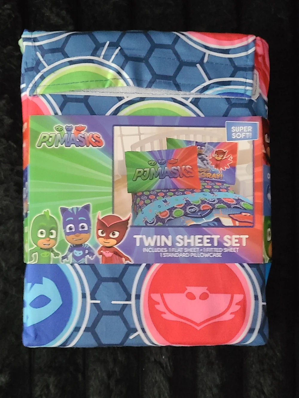PJ Masks On PJ Masks Our Way Children's Twin Sheet Set - Blue, Green, Red